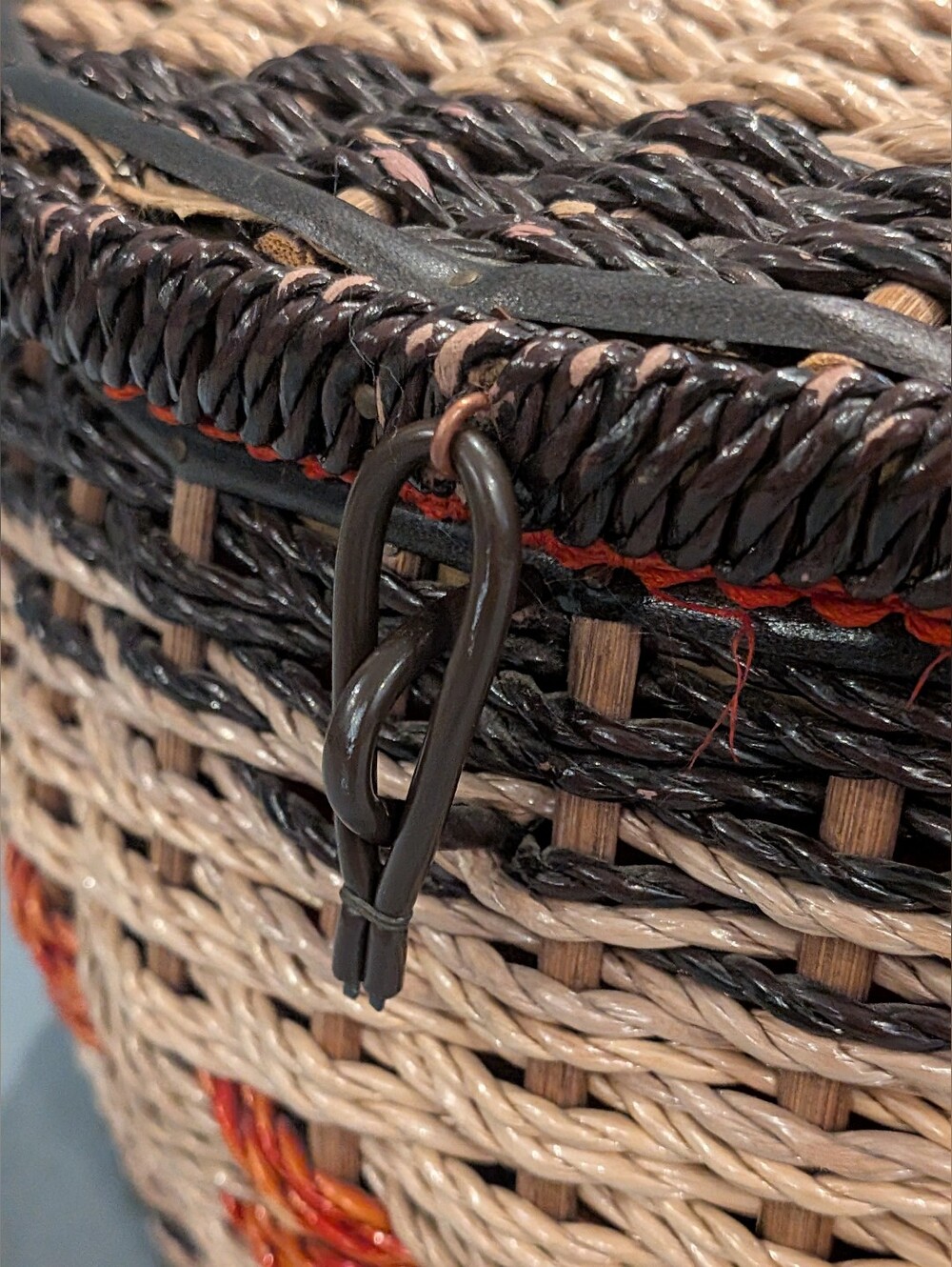 Wicker Sewing Basket Circle GrannieChic